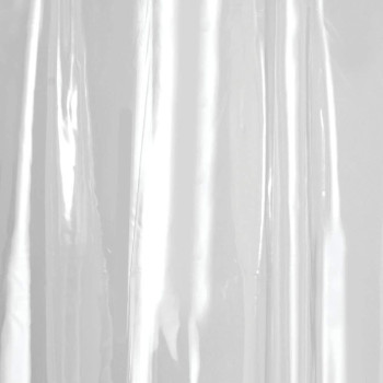 Idesign Vinyl Long Weighted Shower Curtain Liner Clear