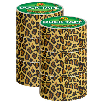 Duck Brand Duck Printed Duct Tape 6Roll Spotted Leopard 1379347C