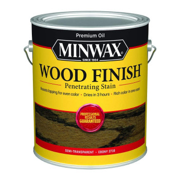 Minwax 710960000 Finish Penetrating Interior Wood Stain 1 Gallon Pack Of 1 250 Voc Ebony 128 Fl Oz