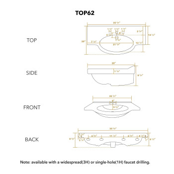 Isabella Collection Wall Mount/Semi Recessed Large Vanity Bath Basin with Single Hole Faucet Drilling Integrated Oval Basin and Chrome Overflow