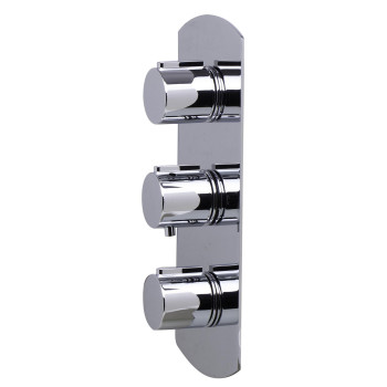 ALFI brand AB4001-PC Polished Chrome Concealed 3-Way Thermostatic Valve Shower Mixer Round Knobs