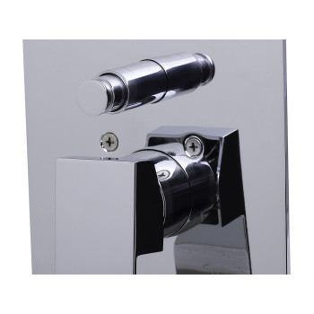 ALFI brand AB5601-PC Polished Chrome Shower Valve Mixer with Square Lever Handle and Diverter