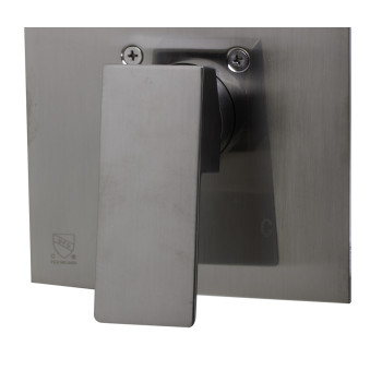 ALFI brand AB5501-BN Brushed Nickel Shower Valve Mixer with Square Lever Handle