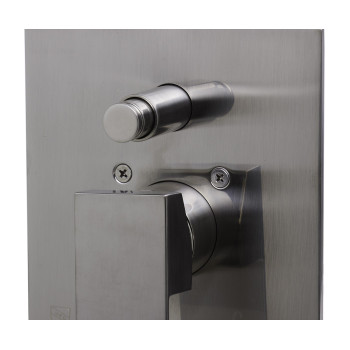 ALFI brand AB5601-BN Brushed Nickel Shower Valve Mixer with Square Lever Handle and Diverter