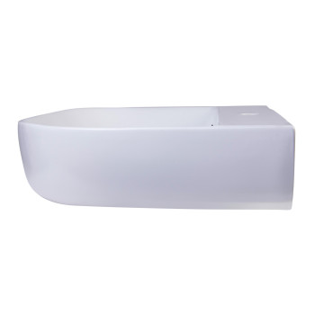 ALFI brand AB112 28 White D-Bowl Porcelain Wall Mounted Bath Sink