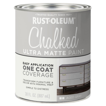 Rustoleum 1 Qt Brands 285143 Aged Gray Chalked Ultra Matte Paint 30 Fl Oz Pack Of 1