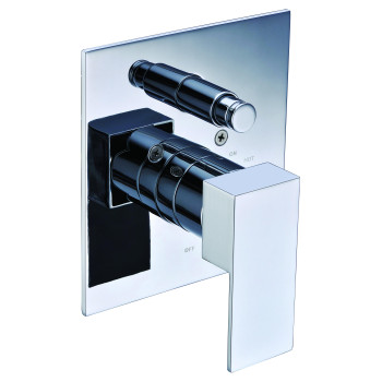 ALFI brand AB6801-PC Polished Chrome Modern Square Pressure Balanced Shower Mixer with Diverter