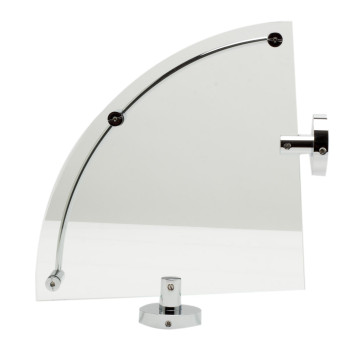 ALFI brand AB9546 Polished Chrome Corner Mounted Glass Shower Shelf Bathroom Accessory