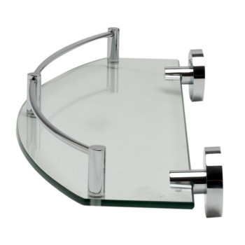 ALFI brand AB9547 Polished Chrome Wall Mounted Glass Shower Shelf Bathroom Accessory