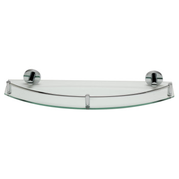 ALFI brand AB9547 Polished Chrome Wall Mounted Glass Shower Shelf Bathroom Accessory