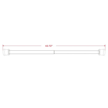 Design House Adjustable Shower Rod 43Inch72Inch Chrome