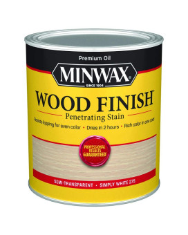 Minwax Wood Finish 700524444 Quart Simply White