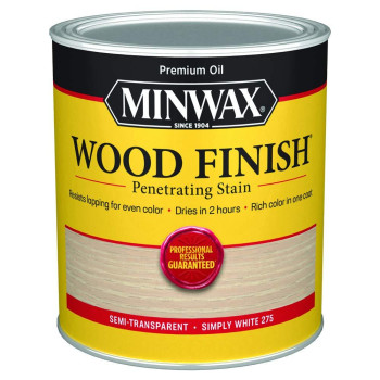 Minwax Wood Finish 700524444 Quart Simply White