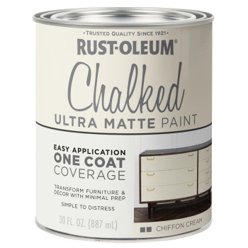 Rustoleum 329598 Ultra Matte Interior Chalked Paint 30 Oz Chiffon Cream 30 Fl Oz