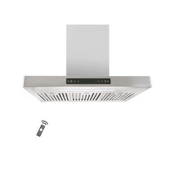 Vesta 800Cfm 30 Stainless Steel Wall Mounted Range Hood 6 Speeds Touch And Gesture Control 6 Top Round Vent Reusable Baffle