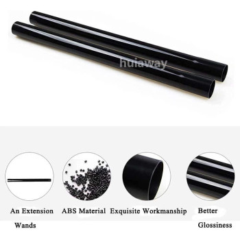 Huiaway 3 Pcs 125Inch 32Mm Vacuum Extension Wand 1 14 Plastic Wand Pipe For Vacuum Cleaner Replacement Tubes Extend To 146