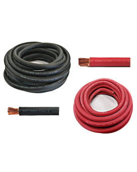 2 Gauge 2 Awg 15 Feet Black 15 Feet Red Welding Battery Pure Copper Flexible Cable Wire Car Inverter Rv Solar