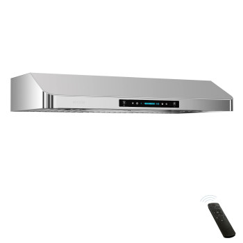 Iktch 42 Inch Under Cabinet Range Hood With 900Cfm 4 Speed Gesture Sensingtouch Control Panel Stainless Steel Kitchen Vent W