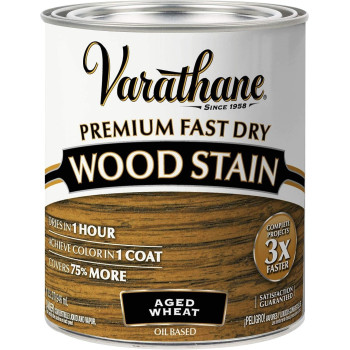 Varathane 333660 Premium Fast Dry Wood Stain Quart Aged Wheat