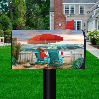 Beach Life Summer Magnetic Mailbox Cover Nautical Standard Briarwood Lane