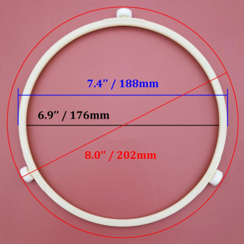 Imsurqltyprise Microwave Glass Turntable Plate Roller Support Rotating Ring Inner Diamater 69 176Mm Outer Diamater 74