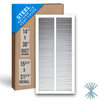 Fits 14X30 Duct Opening Steel Return Air Grille By Handua Vent Cover Grill For Sidewall And Ceiling White Hvac Cold Air