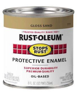 Rustoleum 77717306Pk Stops Rust Brush On Paint Half Pint 6 Pack Gloss Sand 48 Fl Oz