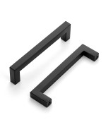 Ravinte 50 Pack Cabinet Handles Square Cabinets Cupboard Hanldes Matte Black Drawer Pulls Stainless Steel Kitchen Cabinet Pulls