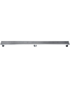 ALFI brand 47 Stainless Steel Linear Shower Drain with Groove Lines