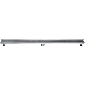 ALFI brand 47 Stainless Steel Linear Shower Drain with Groove Lines