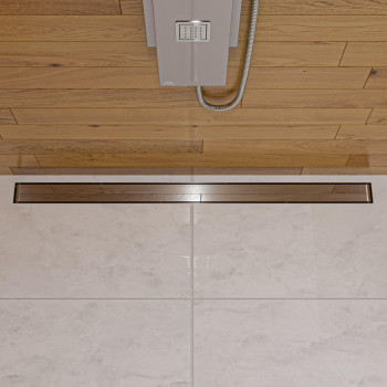 ALFI brand 47 Polished Stainless Steel Linear Shower Drain with Solid Cover