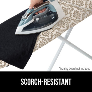 Gorilla Grip The Original Ironing Board Cover Silicone Coating Full Size Scorch Resistant Padding Elastic Edge Heavy Duty Ir