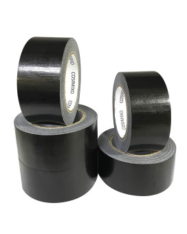 Cosimixo 5Pack Black Heavy Duty Duct Tape 2 Inches X 30 Yards Strong Flexible No Residue Allweather And Tear By Hand Bu