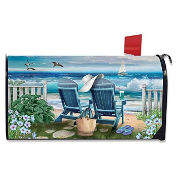 Briarwood Lane Seaside Escape Summer Magnetic Mailbox Cover Nautical Standard