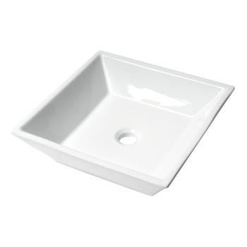 ALFI brand ABC912 White 17 Square Above Mount Ceramic Sink