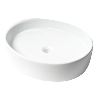 ALFI brand ABC911 White 22 Oval Above Mount Ceramic Sink