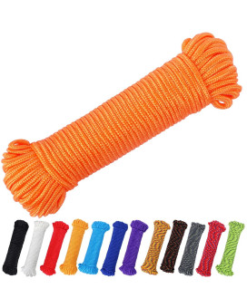 Perkhomy 90 Ft 14 Inch 7Mm Nylon Poly Rope Flag Pole Polypropylene Clothes Line Camping Utility Good For Tie Pull Swing Climb