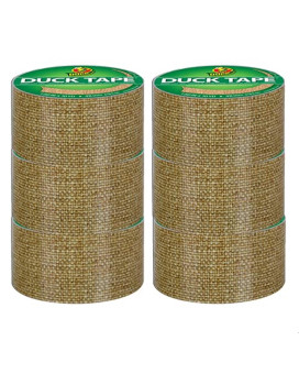 Duck Brand Duck Printed Duct Tape 6Roll Burlap 283713C