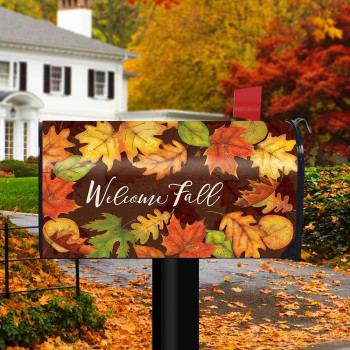 Briarwood Lane Leaf Toss Fall Magnetic Mailbox Cover Colored Leaves Autumn Standard