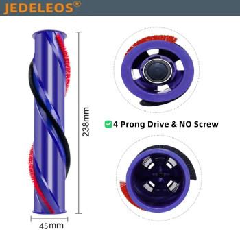 Jedeleos Brush Roller For Dyson V6 And Old V7 Version Vacuum Cleaner 96608401 Replacement Brush Bar Compared To Part 96682101