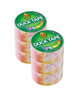 Duck Tape Brand 241817 Duck Printed Duct Tape 6 Rolls Tiedye