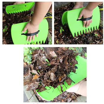 Garden And Yard Leaf Sops Hand Rakes Large Sized Multiple Use For Leaves Lawn Debris And Trash Pick Up 1 Pair Of Garden Glov