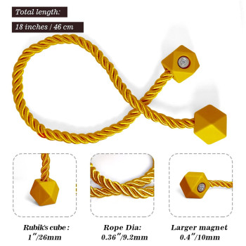 Hion Magnetic Curtain Tiebacks Golden 2Pcs Curtain Tiebacks Buckles Holdbacks Holders Hooks Clip For Home Bedroom Office Decora