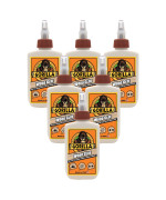 Gorilla Wood Glue 4 Ounce Bottle Natural Wood Color Pack Of 6