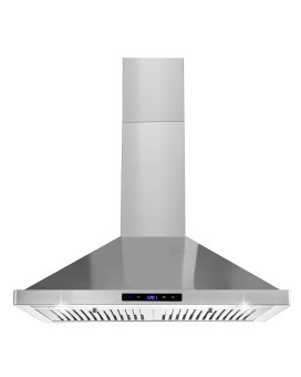 Wall Mount Kitchen Hood 30 Inch Ductedductless Range Hood With Delayed Shutdown Function 700Cfm 3 Speed Fan Energysaving L