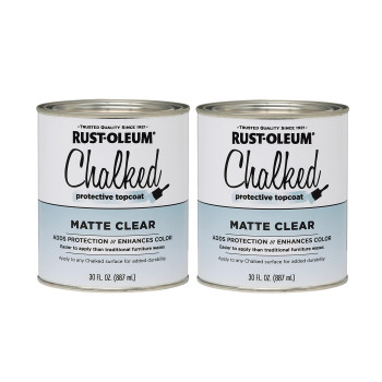 Rustoleum 2877222Pk Ultra Matte Interior Chalked Paint 30 Oz Matte Clear Topcoat Pack Of 2