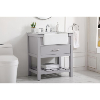 30 Inch Single Bathroom Vanity In Grey