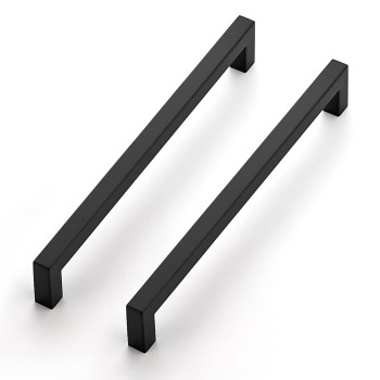 Ravinte 3 Pack 845 Inch Kitchen Square Cabinet Handles Matte Black Cabinet Pulls Black Drawer Pulls Kitchen Cabinet Hardware K