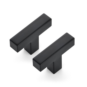 Ravinte 3 Pack 2 Inch Length Square Cabinet Pulls Matte Black Stainless Steel Kitchen Drawer Pulls Cupboard Handles Cabinet Hand