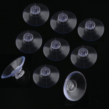 Qjaiune 10 Pack Glass Table Suction Cups 20Mm Rubber Suction Cup Hangers Without Hooks Anticollision Suction Cups Transparent